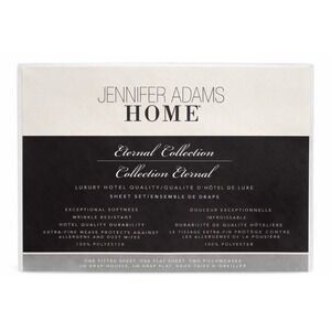 Jennifer Adams Home Eternal Collection Full White Sheet Set 4 Pc Microfiber New